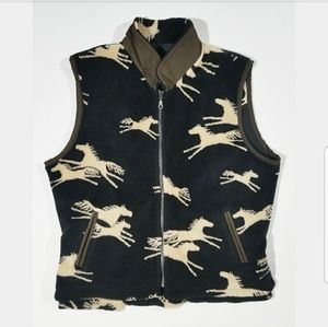 🚫 SOLD 🚫 VTG Horse Pony Wildlife Fleece Vest